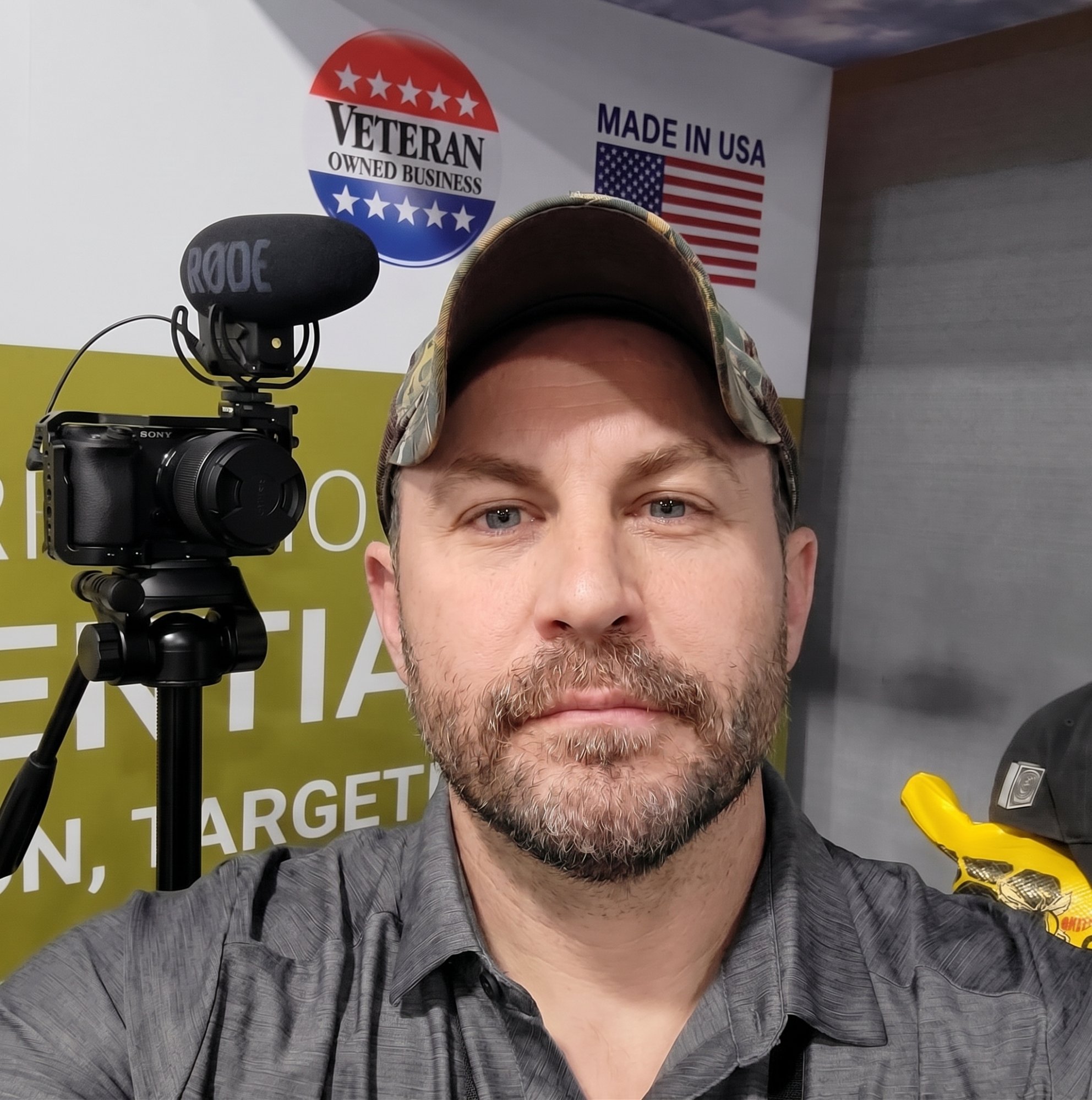 Sony camera setup at trade show