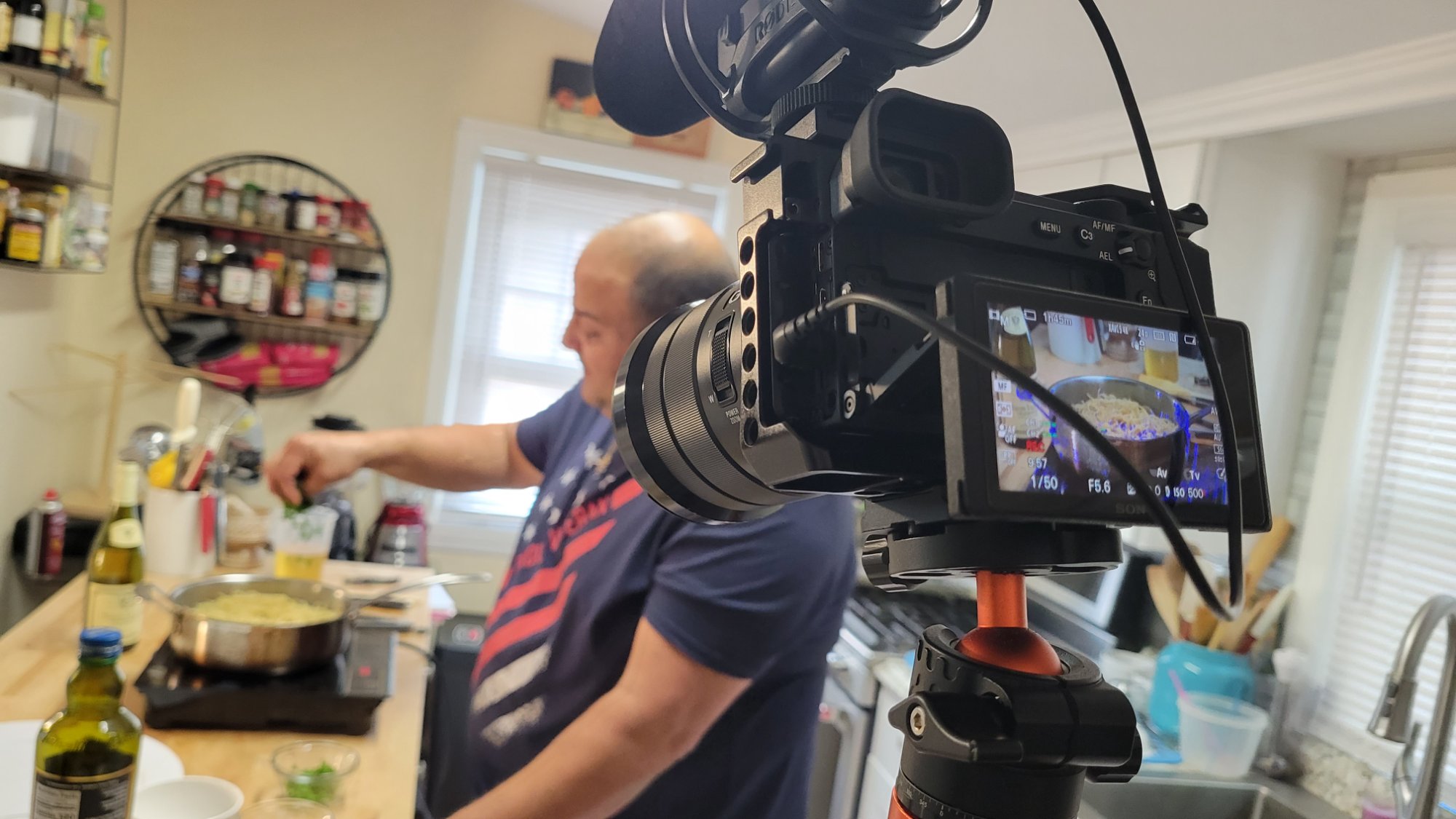 Cooking video shoot