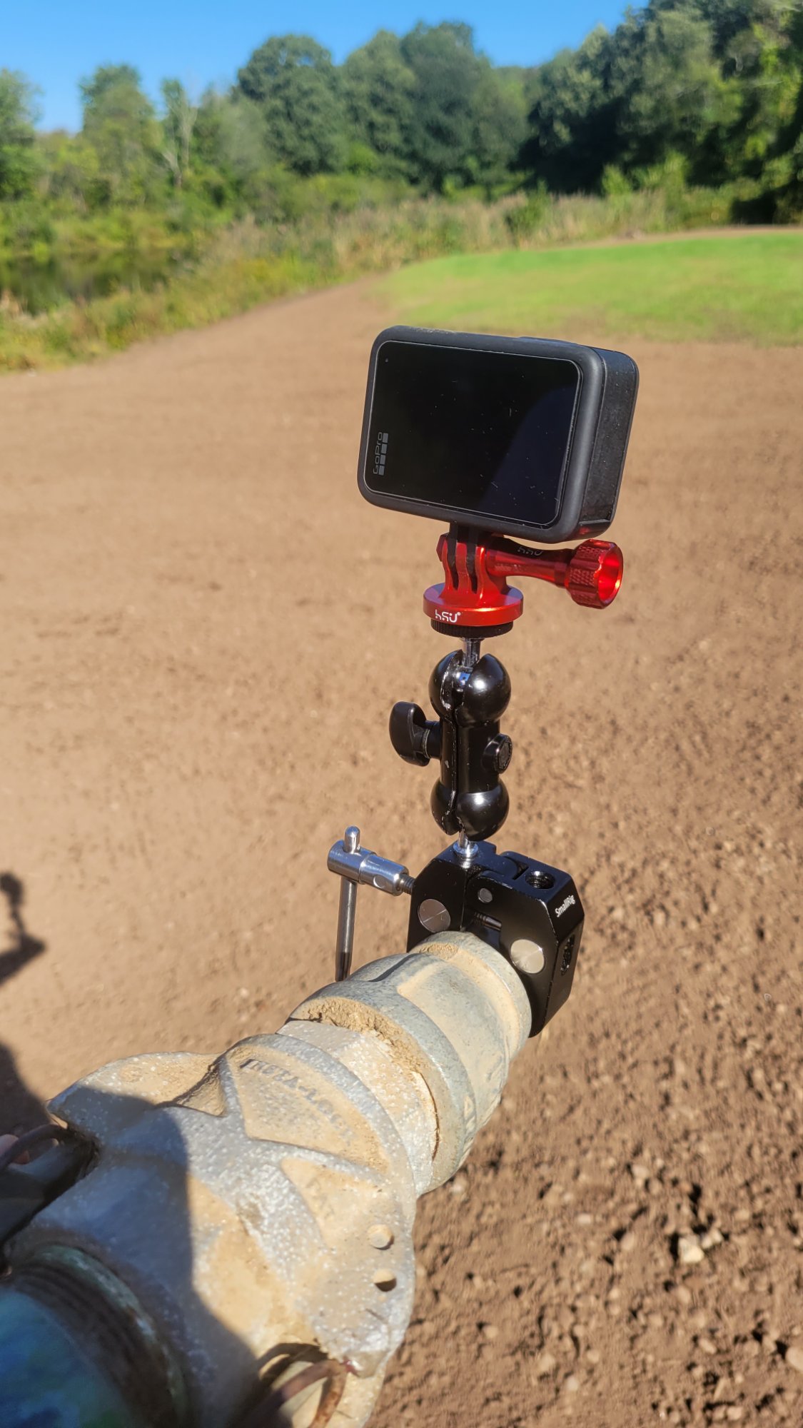 GoPro mounted on vehicle