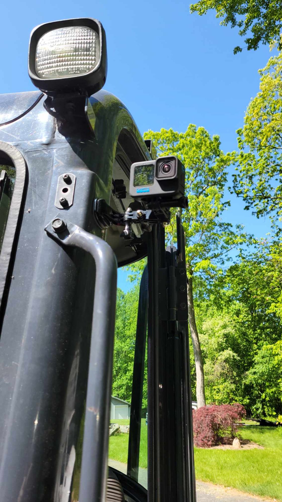 GoPro on Jeep door frame
